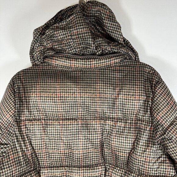 Ralph Lauren Houndstooth Plaid Puffer Jacket Size Large Outdoor Designer Casual - Picture 10 of 11
